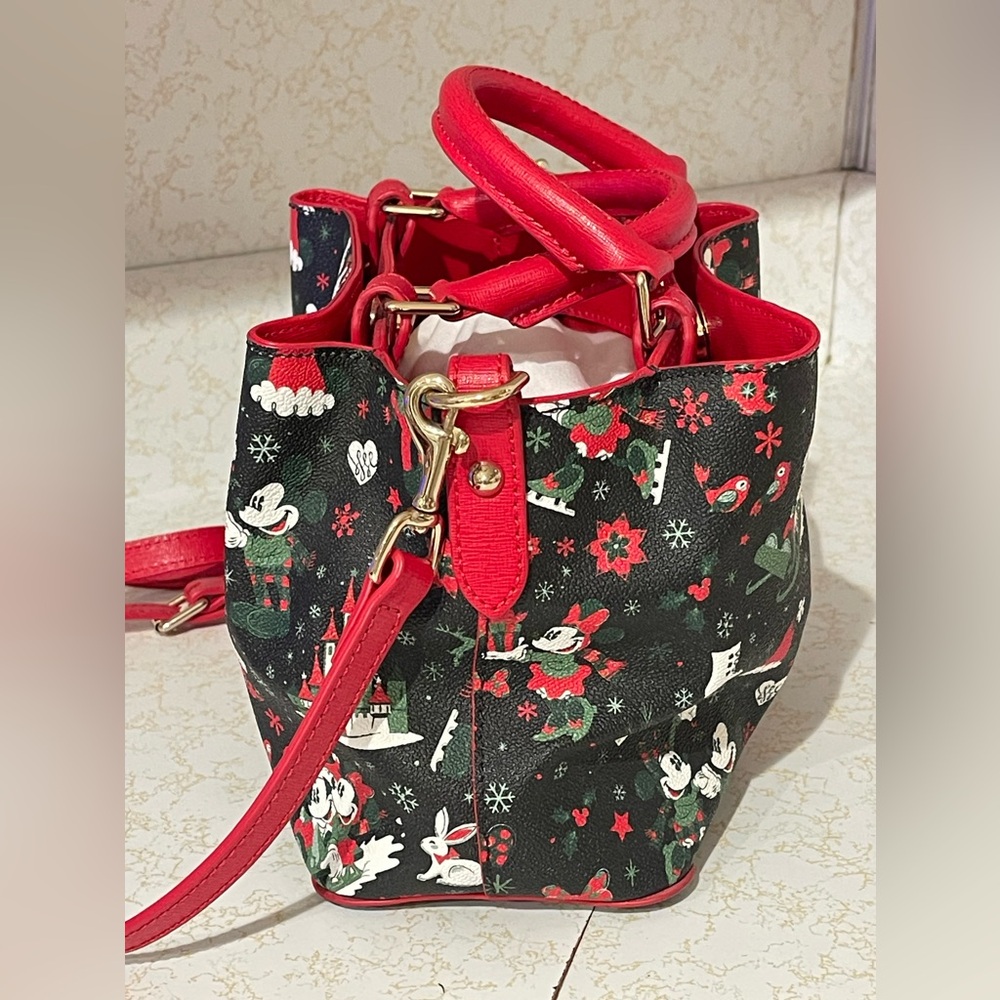 2017 Disney Dooney & Bourke Christmas Woodland Winter Crossbody Satchel Hand Bag - Picture 5 of 13